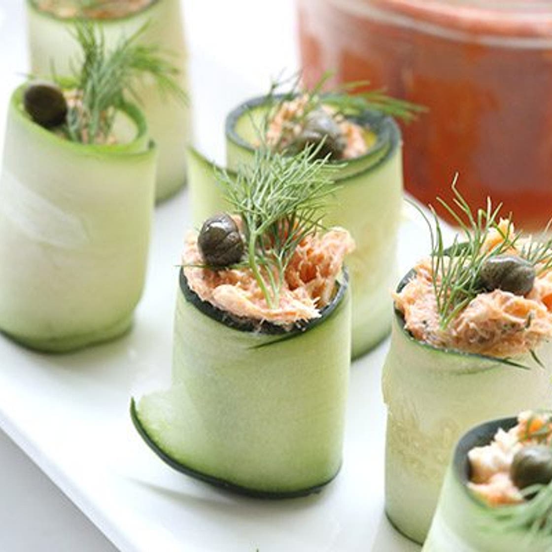 Smoked Salmon Cucumber Rolls