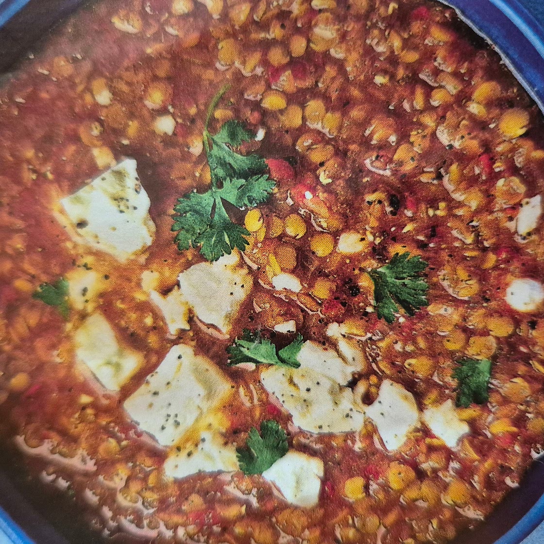 Lentil, tomato & ras el hanout soup