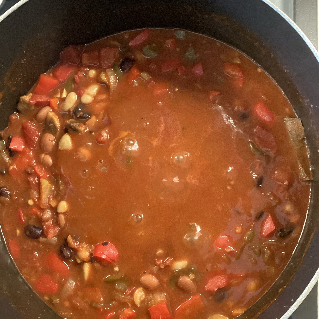 Tamatie en boontjie bredie