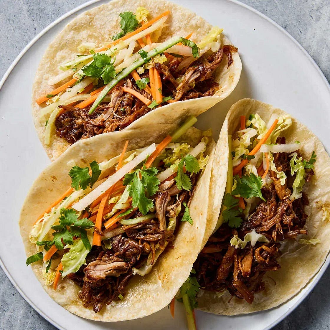 Slow Cooker Pork Tacos With Hoisin and Ginger