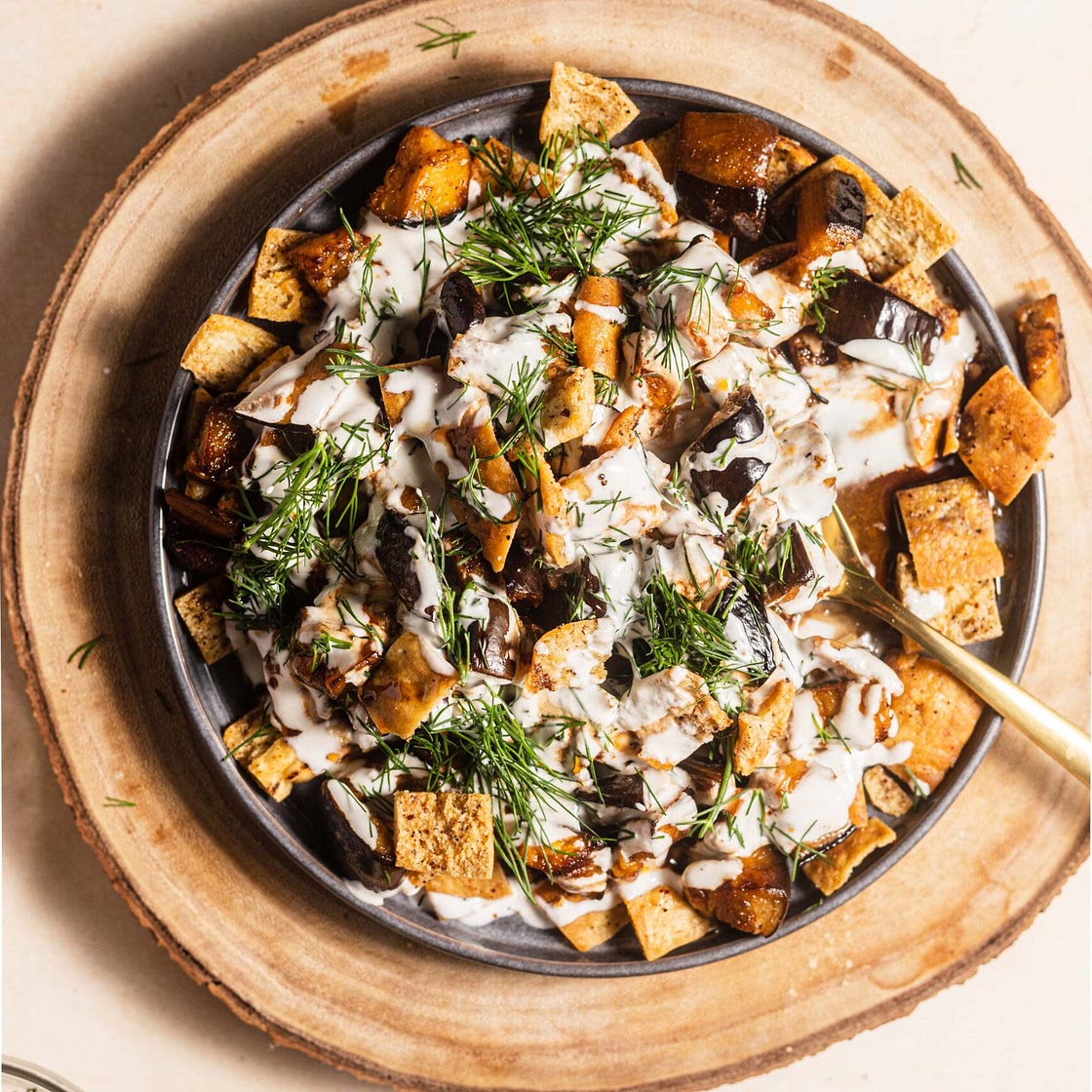 Eggplant Fatteh Recipe