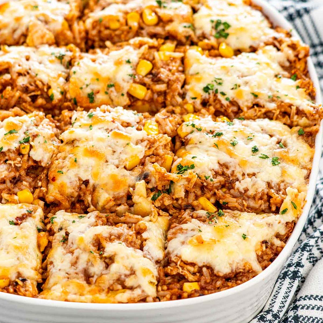 Chicken Enchilada Rice Casserole