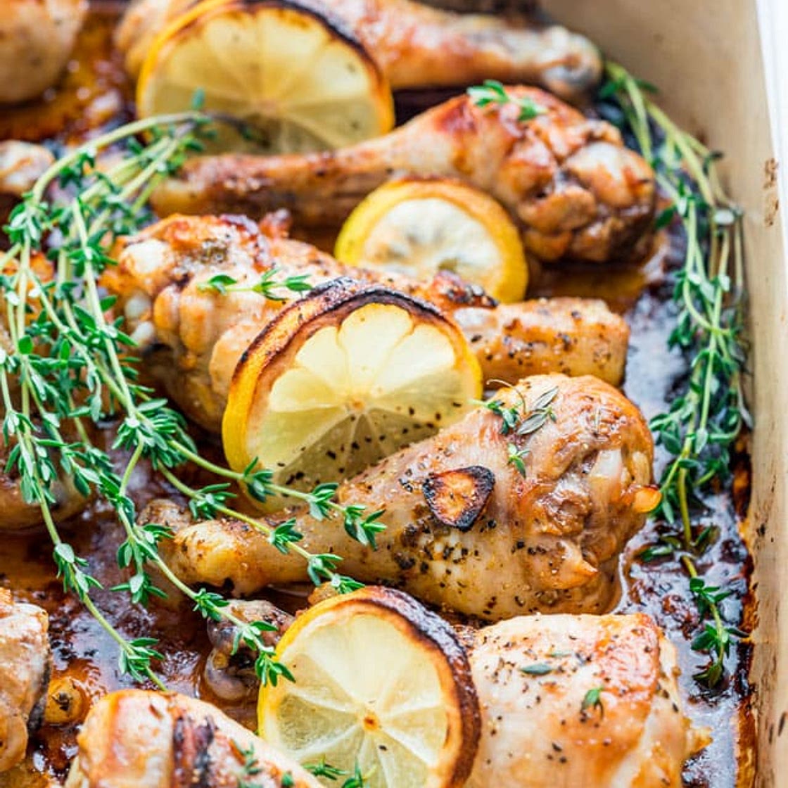 Lemon Garlic Roasted Chicken Legs