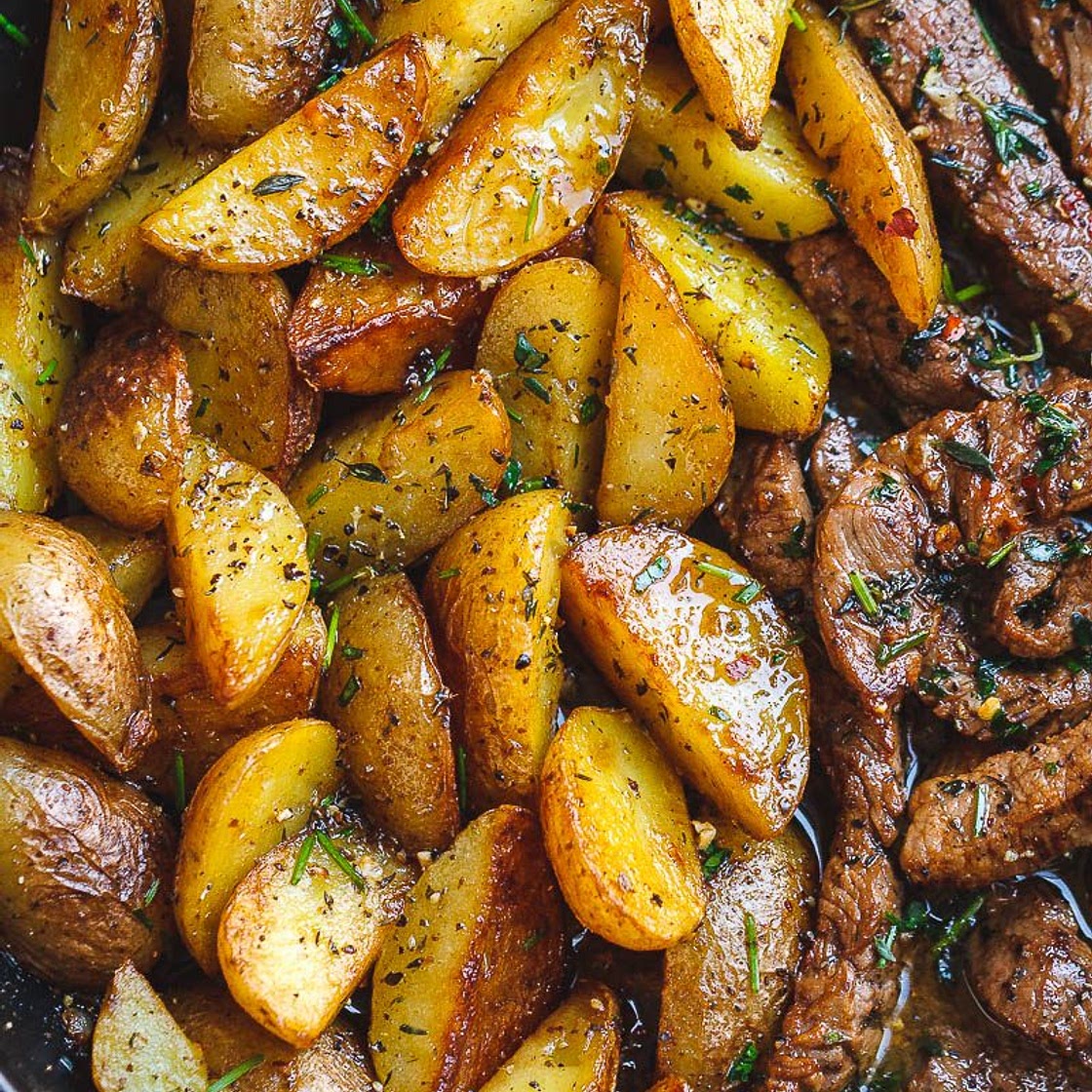 Garlic Butter Steak and Potatoes Skillet