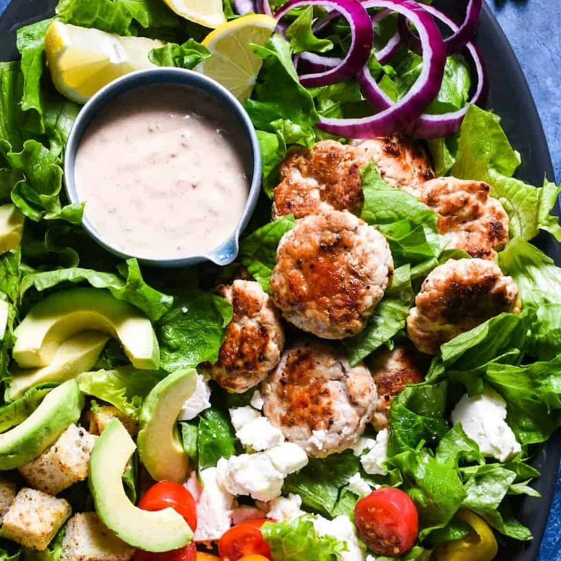Turkey Burger Salad (Ground Turkey Salad)