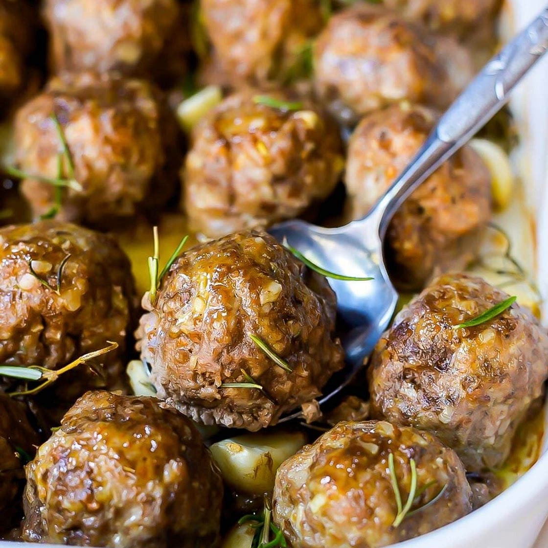 Garlic Rosemary Whole 30 Meatballs