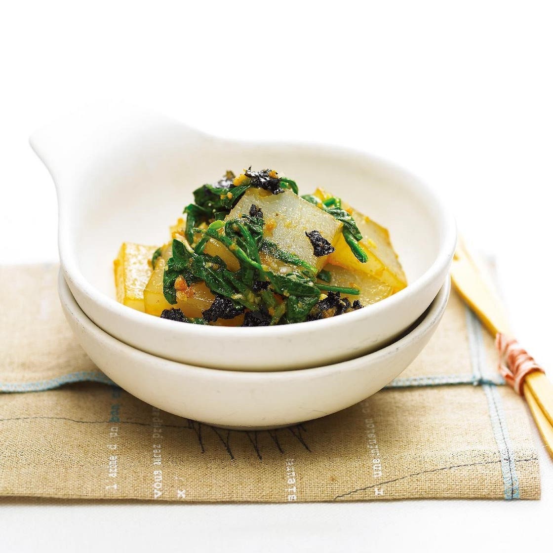 시금치청포묵무침 만드는 법