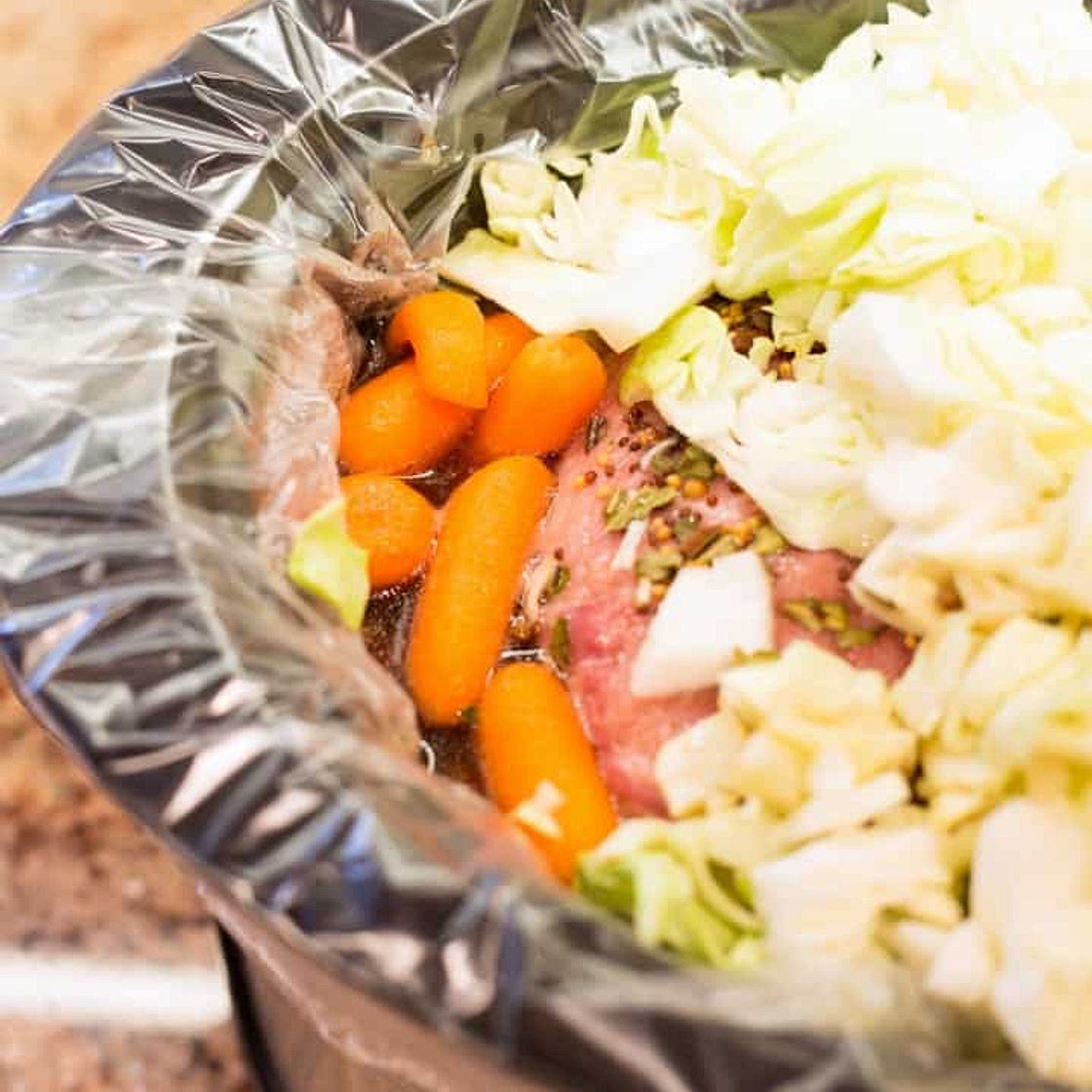 Slow Cooker Corned Beef & Cabbage