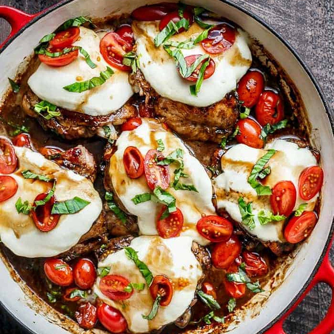 Balsamic Glazed Caprese Chicken