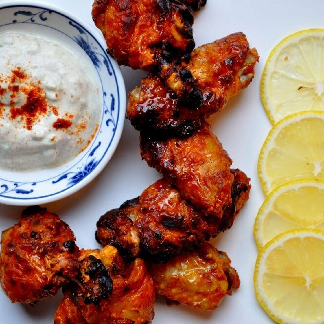 Tandoori Chicken Wings with Smokey Riata