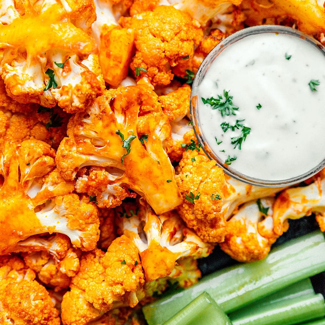 Air Fryer Buffalo Cauliflower Wings (5 Ingredients)