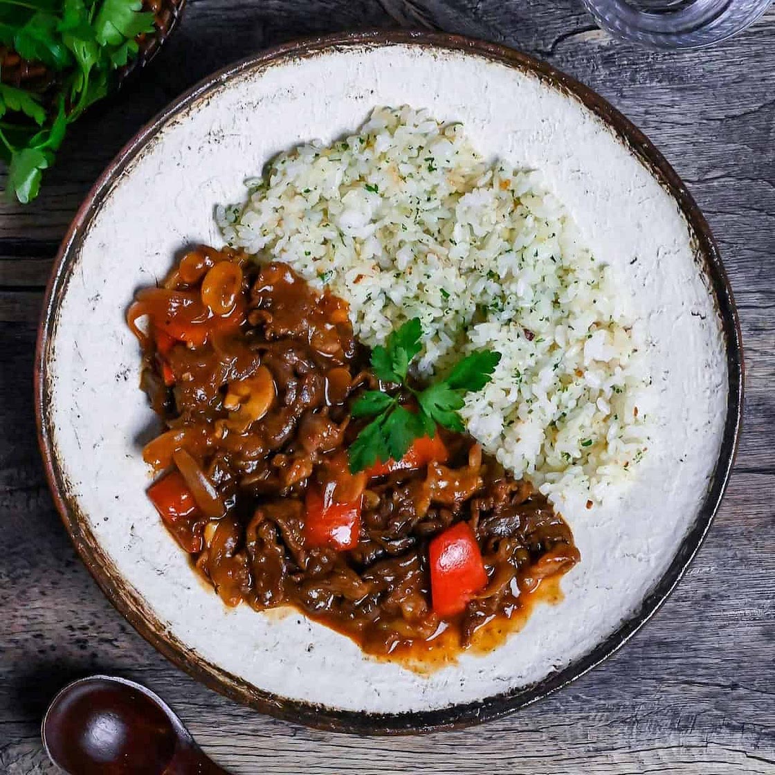 Hayashi Rice (Japanese Hashed Beef with Rice)