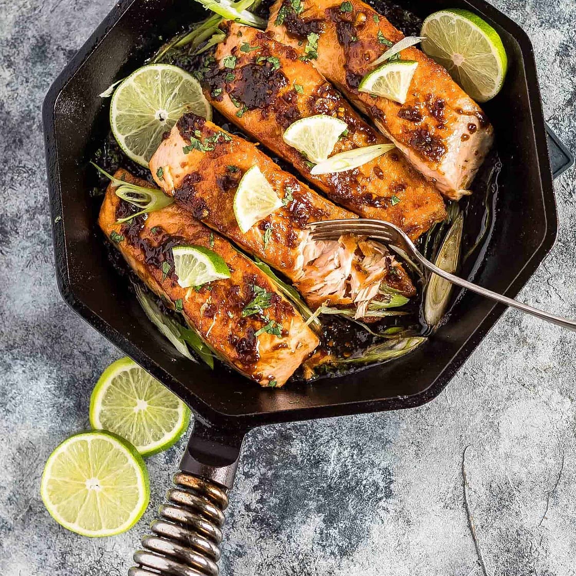 Keto Brown "Sugar" Glazed Salmon