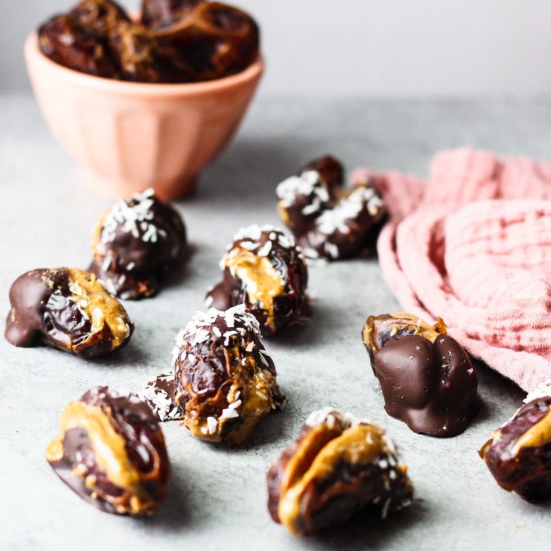 Almond Butter Stuffed Dates