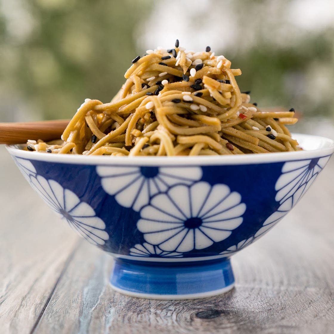 Sesame Ginger Edamame Spaghetti