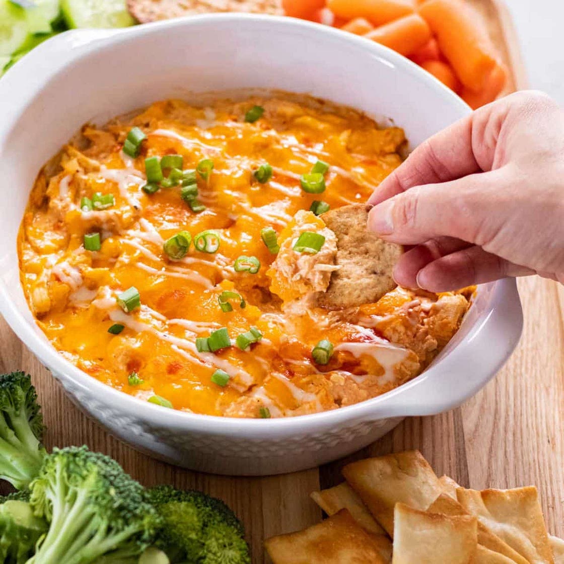 Healthy Buffalo Chicken Dip