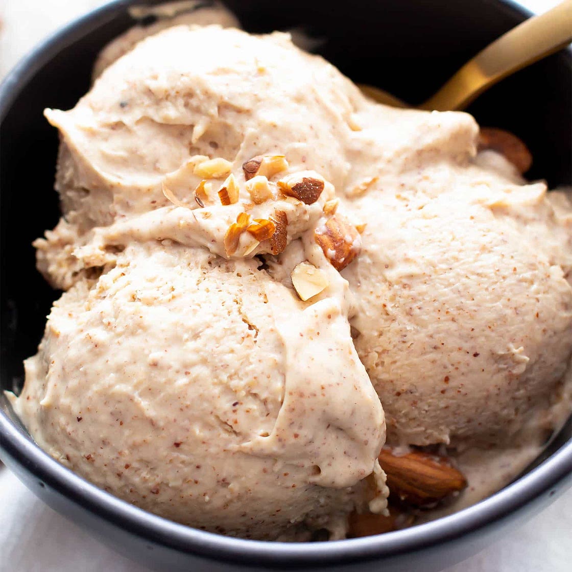 4 Ingredient Almond Butter Paleo Ice Cream (Keto, Vegan)