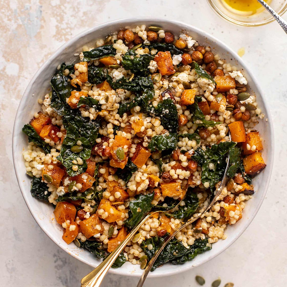 Butternut Squash Couscous Bowls with Maple Vinaigrette