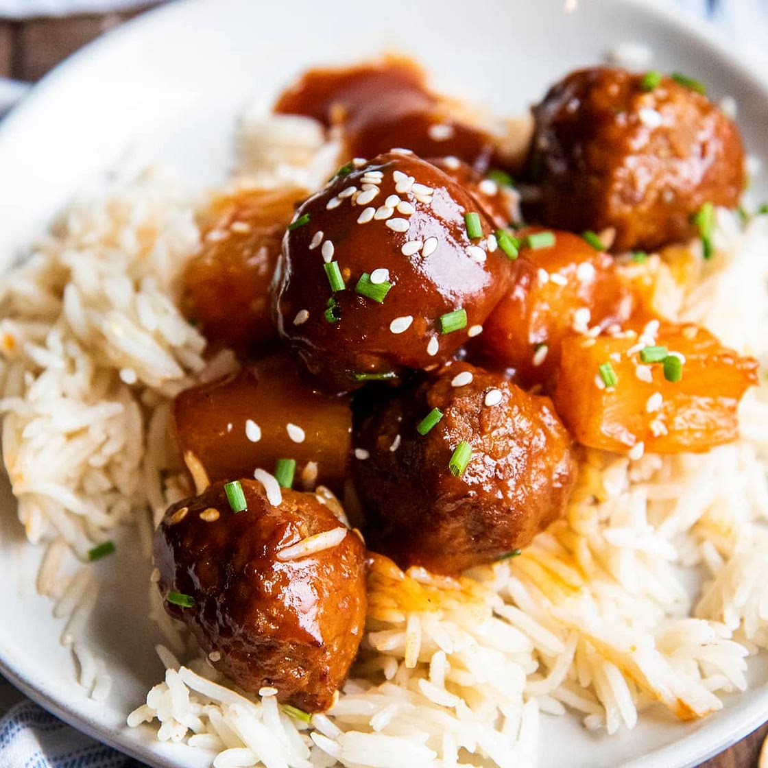 3 Ingredient Hawaiian Meatballs
