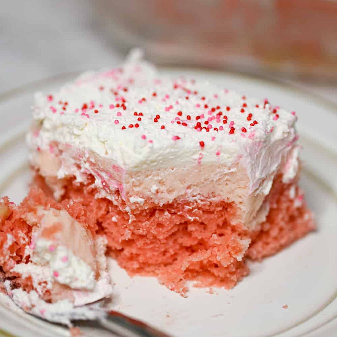 Strawberry Creme Passion Poke Cake