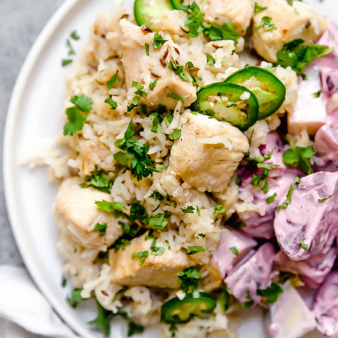 Instant Pot Indian Chicken and Rice Pulao