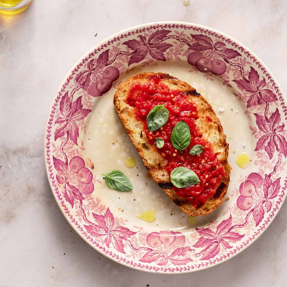 Pane e pomodoro snack- simple Italian bread with tomato