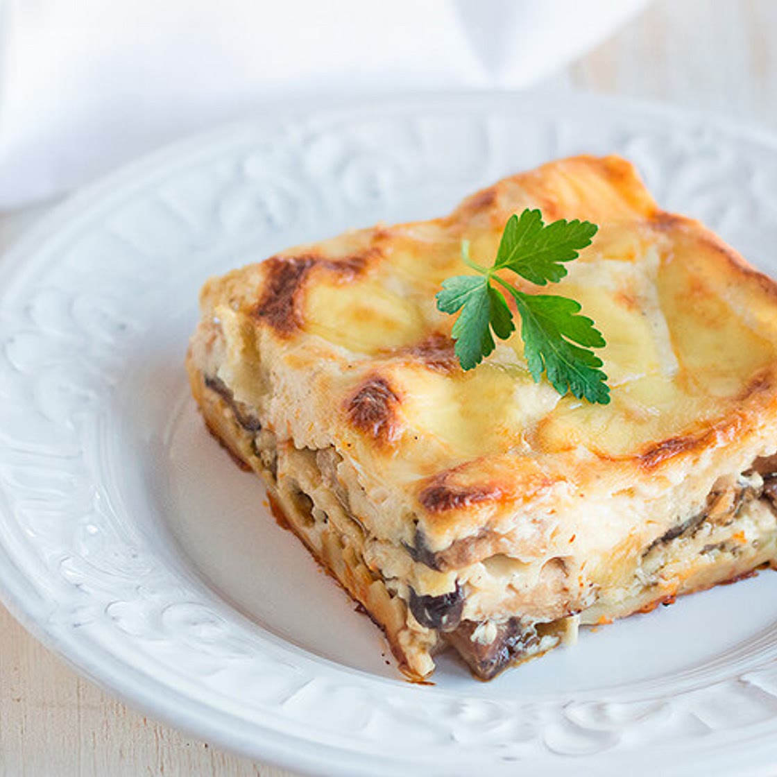 Lasaña de setas, receta de pasta para un momento especial