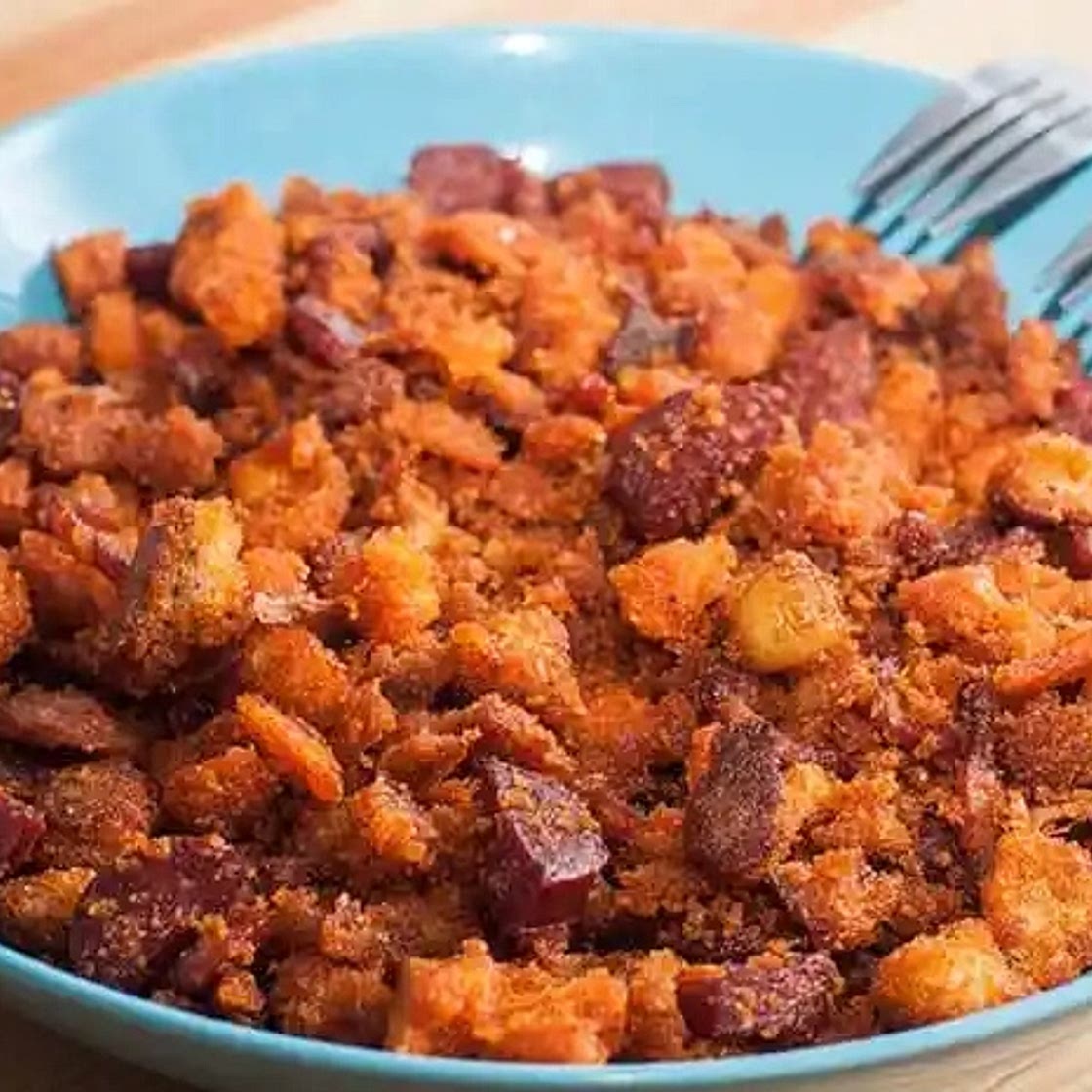 Migas con chorizo