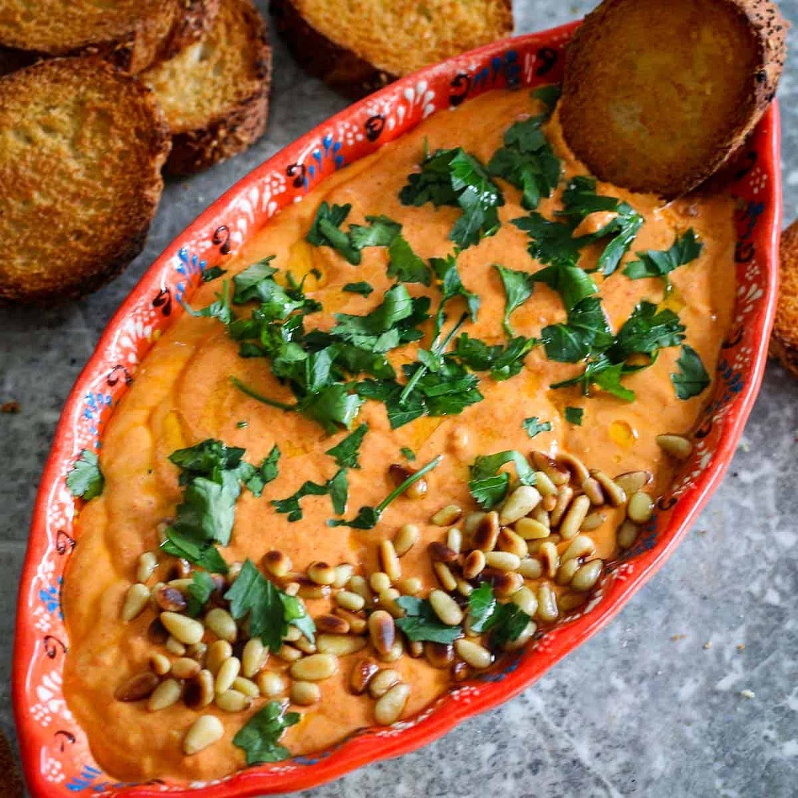 Red Peppers Dip with Feta Cheese