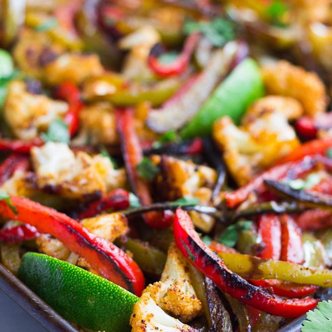 Sheet Pan Cauliflower Fajitas (Vegetarian Fajitas)