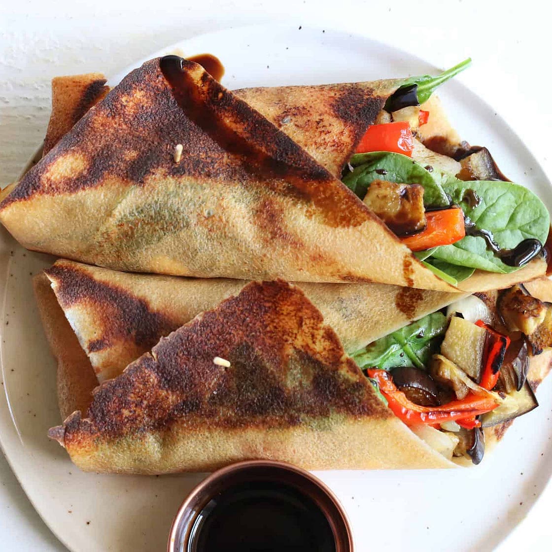 Balsamic Roasted Veggie Wraps