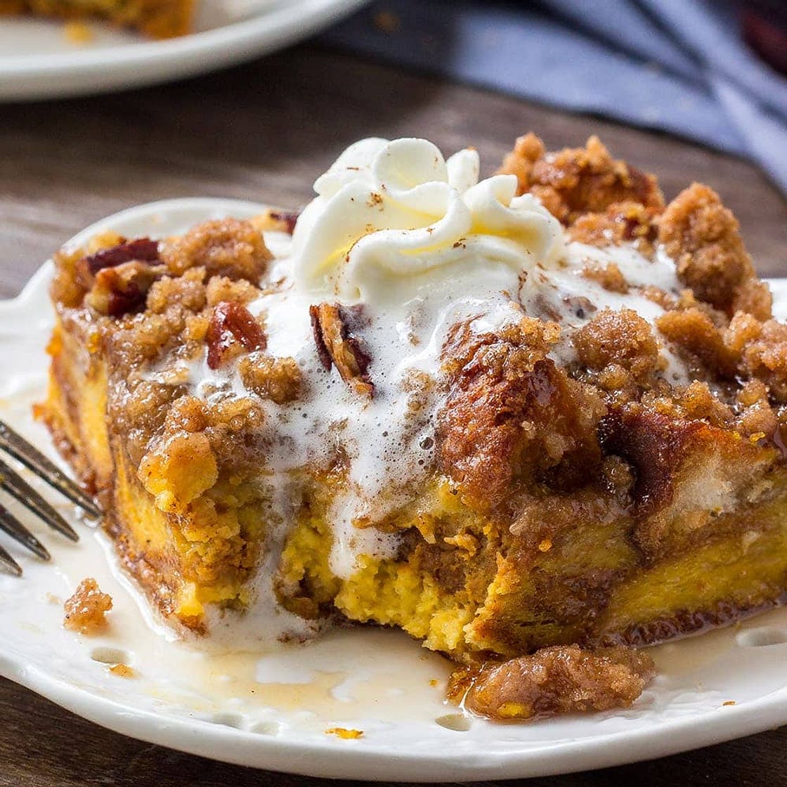 Pumpkin Pie French Toast Bake