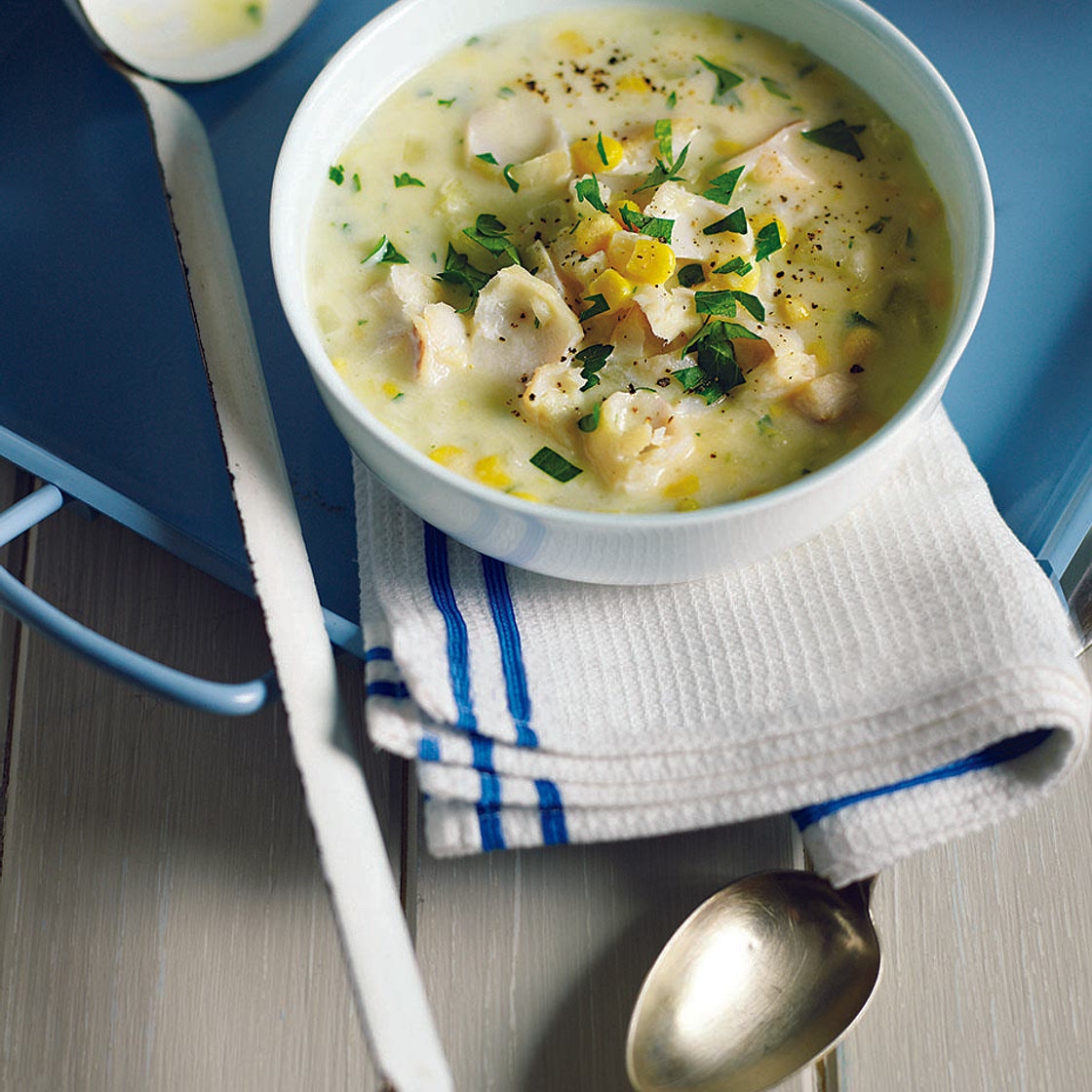Smoked haddock and sweetcorn chowder