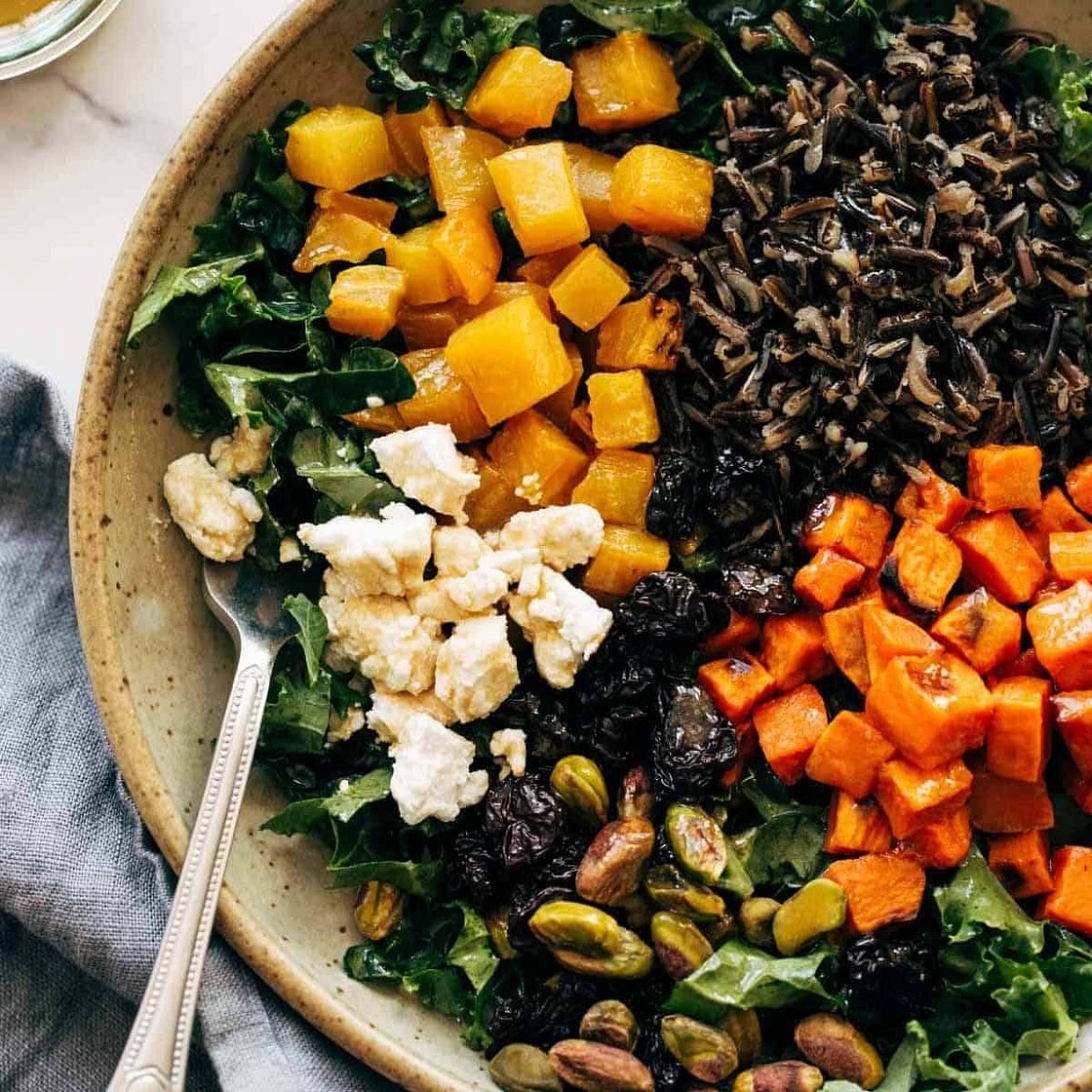 Roasted Veggie Grain Bowl with Balsamic Dressing
