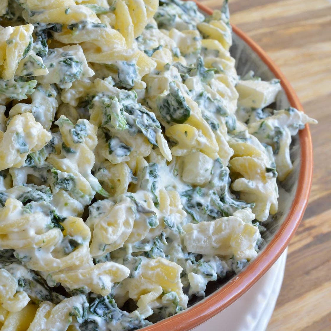 Spinach Dip Gluten Free Pasta Salad