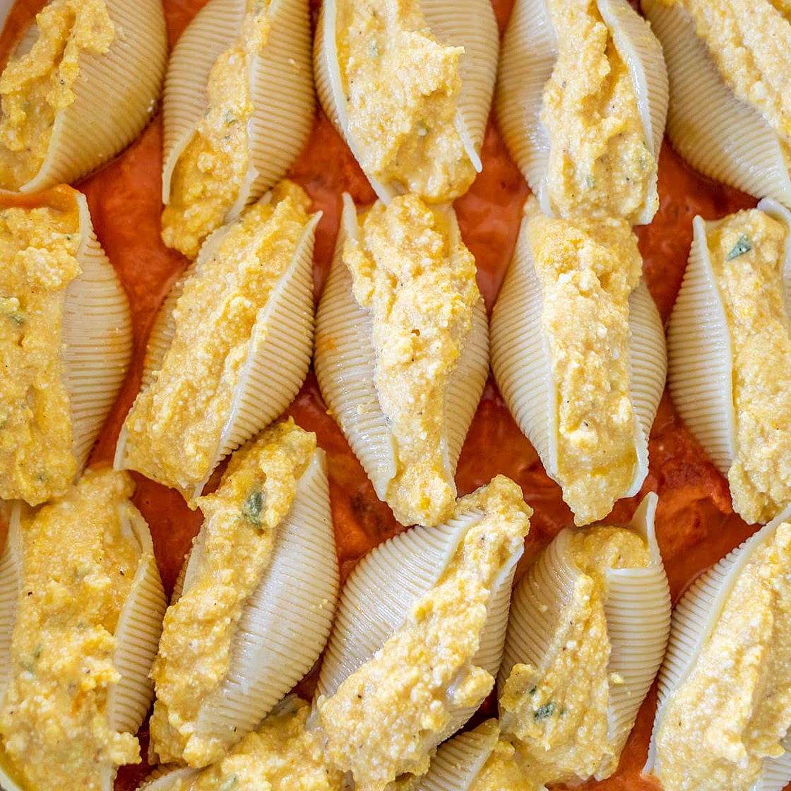 Pumpkin Ricotta Stuffed Shells