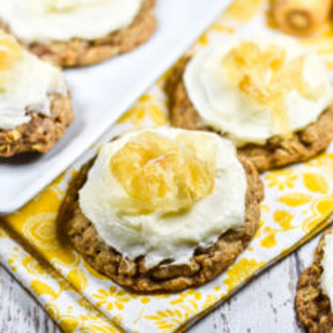 Parsnip Cookies with Cream Cheese Frosting and Candied Parsnips