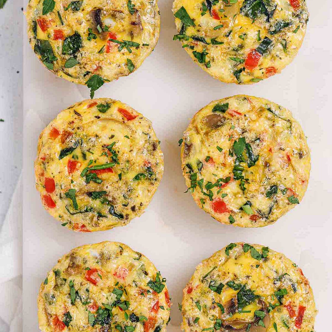Spinach + Mushroom Egg Muffins