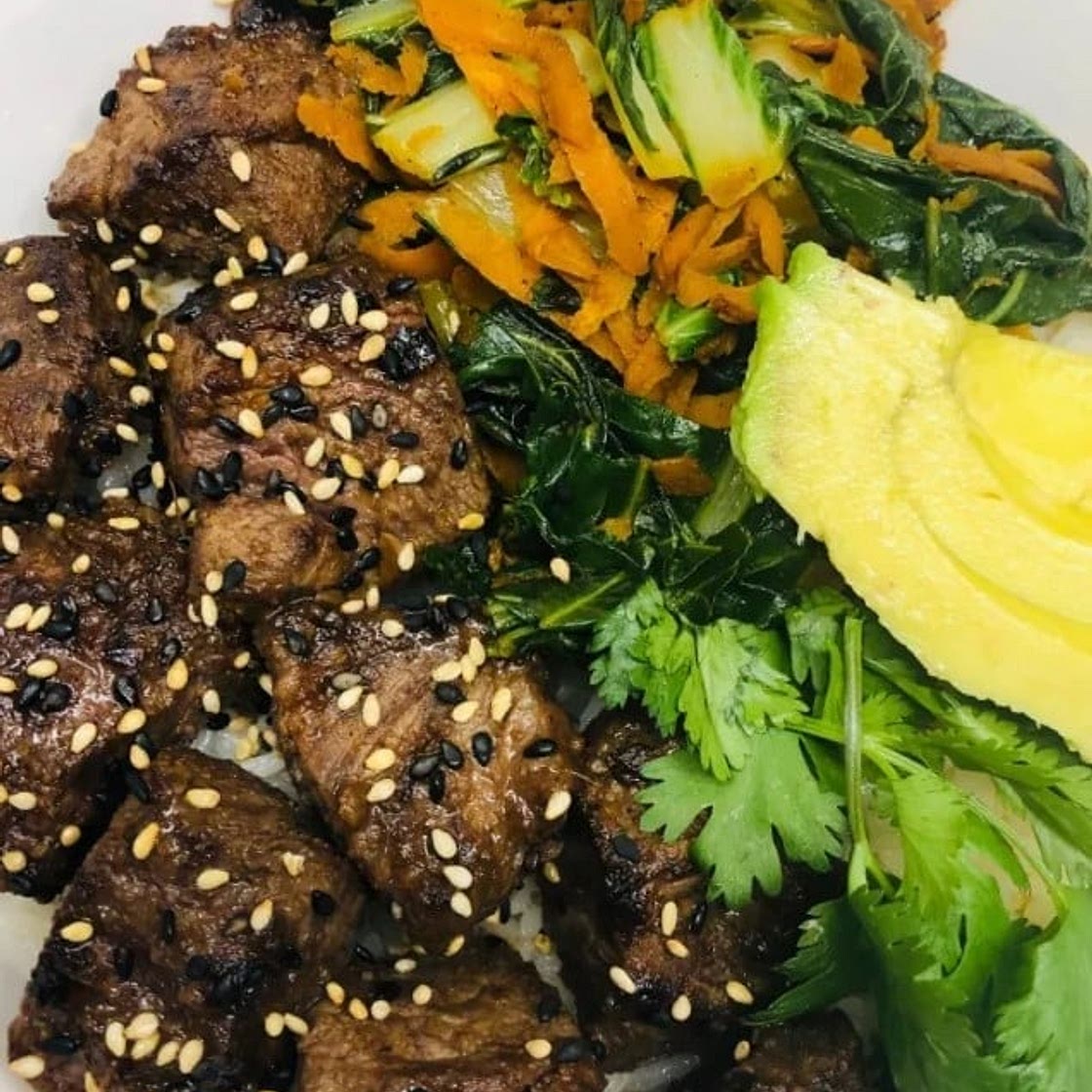 Blackstone Miso Steak Bowls