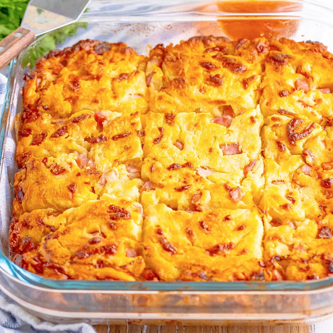 Ham and Cheese Butter Swim Biscuits