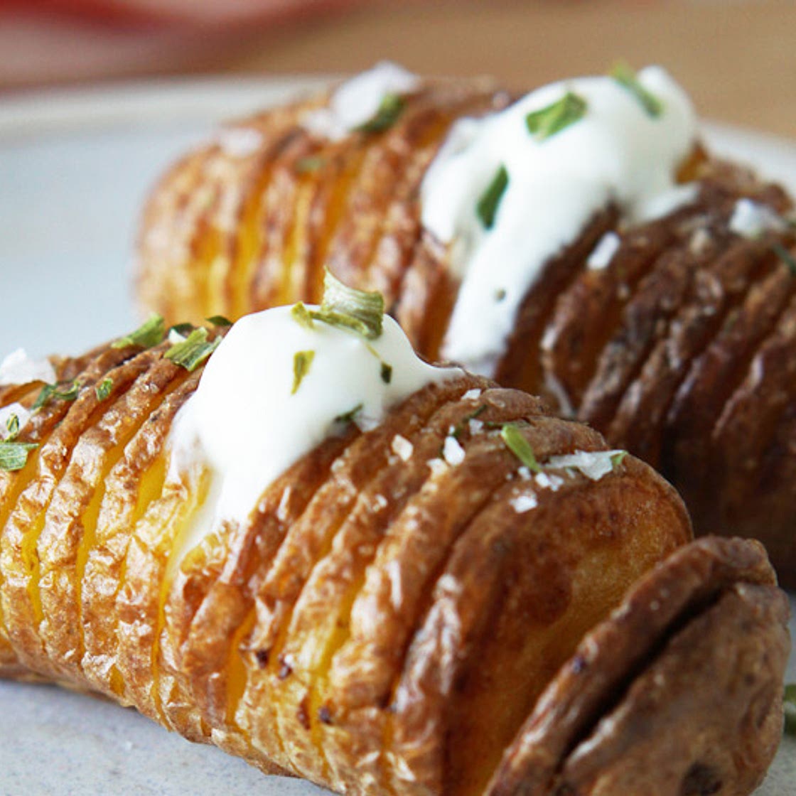 Air Fryer Hasselback Potatoes