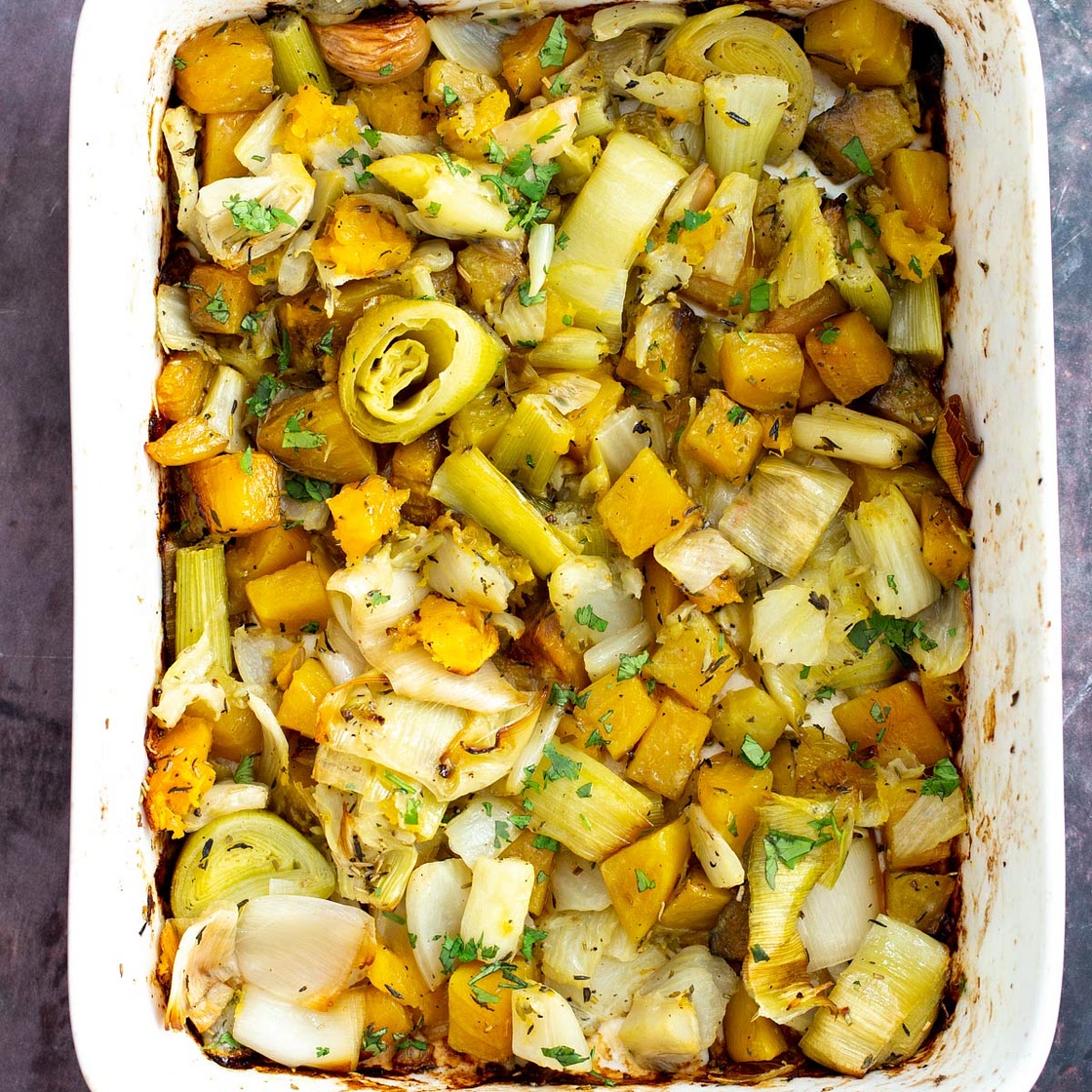 Roasted Golden Beets, Leeks & Fennel - the best Roasted Root Vegetables