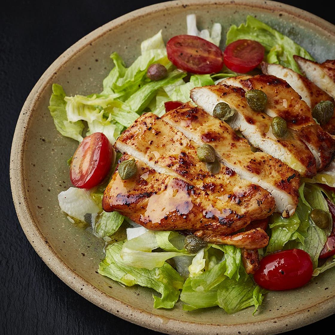 Air fryer chicken breast salad