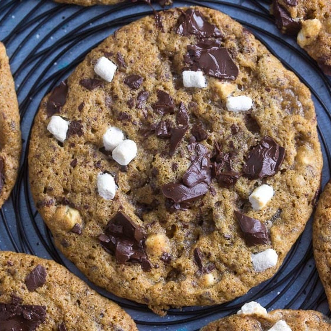 Low FODMAP S’More Chocolate Chunk Cookies
