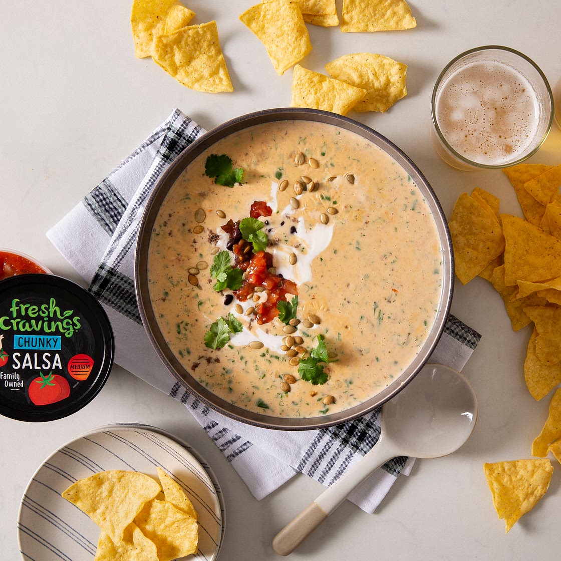 Fully-Loaded Taco Queso Dip