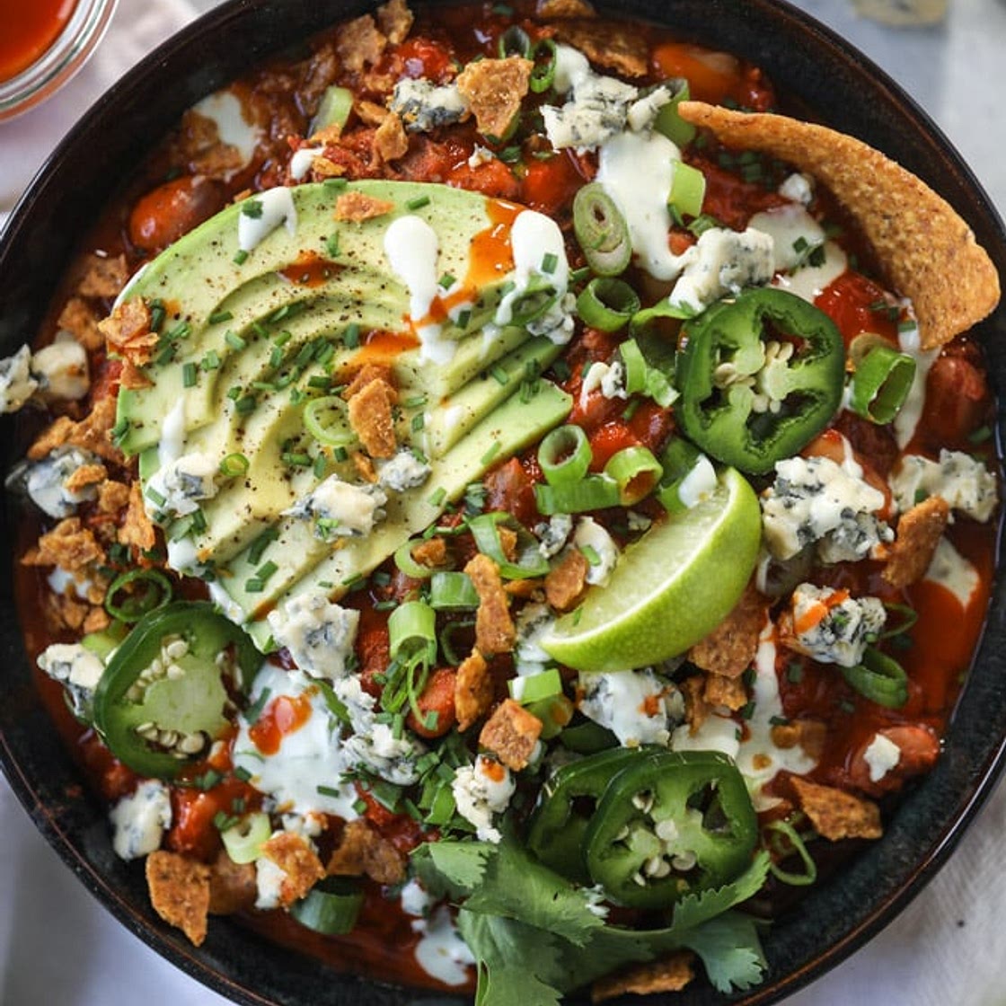 Slow Cooker Buffalo Chicken Chili