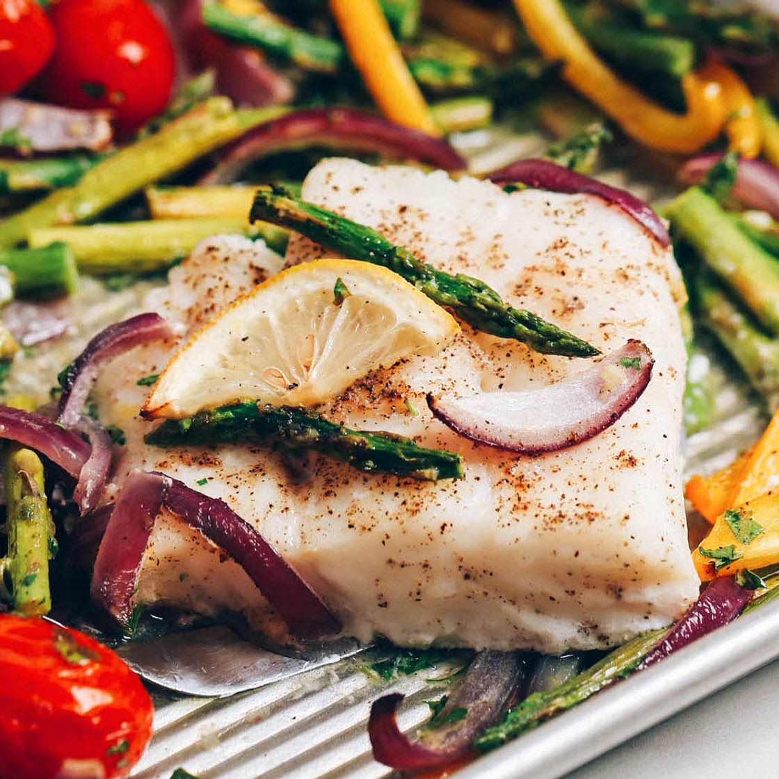 Easy Baked Cod with Spring Vegetables