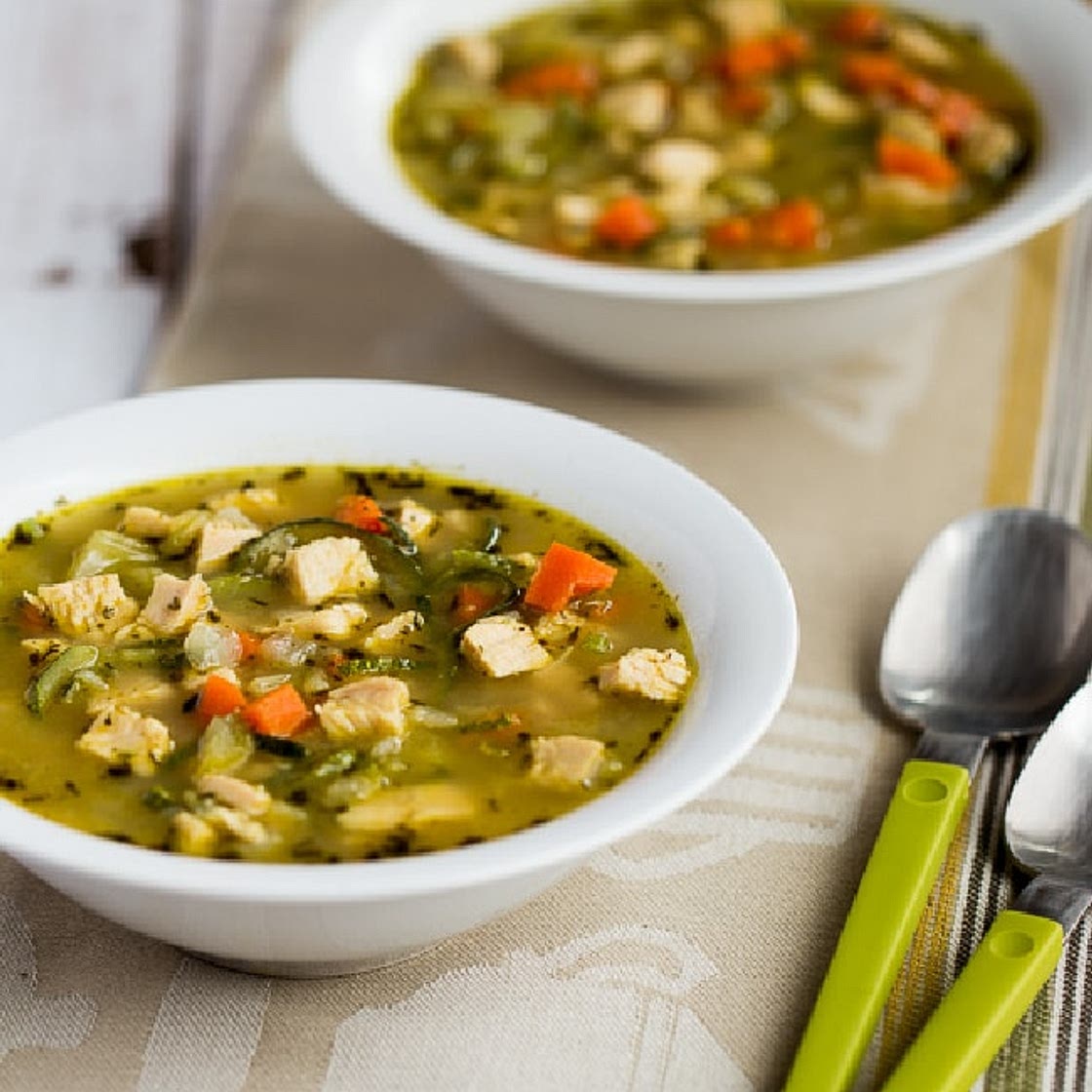 Low-Carb Turkey Soup with Zucchini