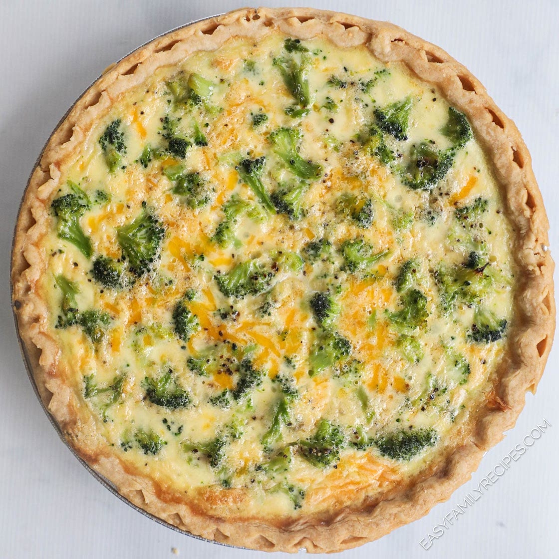 Broccoli Cheddar Quiche