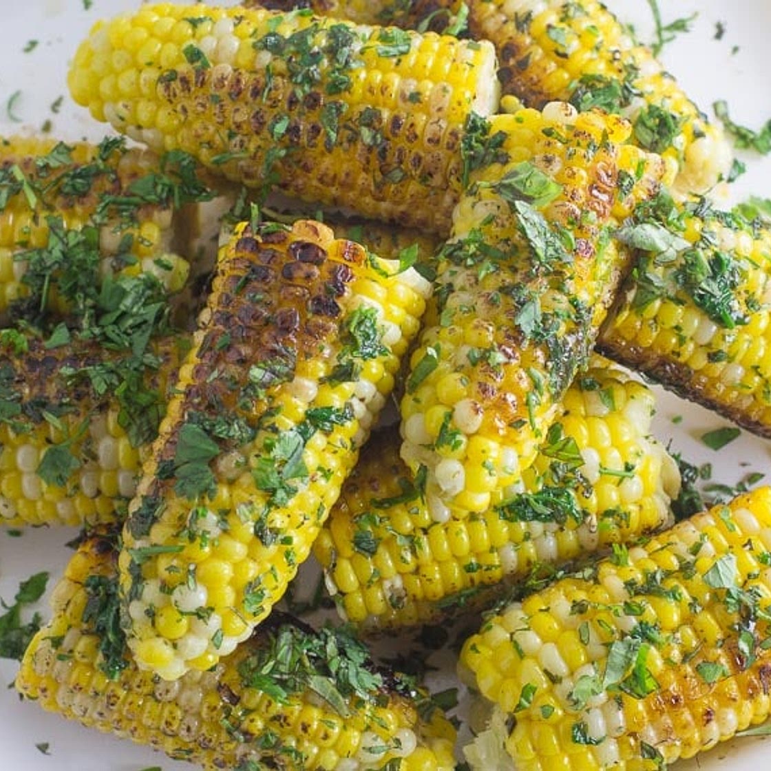 Grilled Corn with Garlic Herb Butter